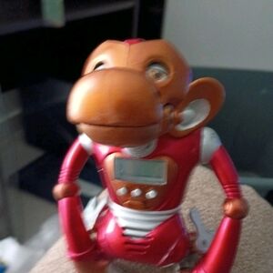 Red and Brown Robot Monkey Toy